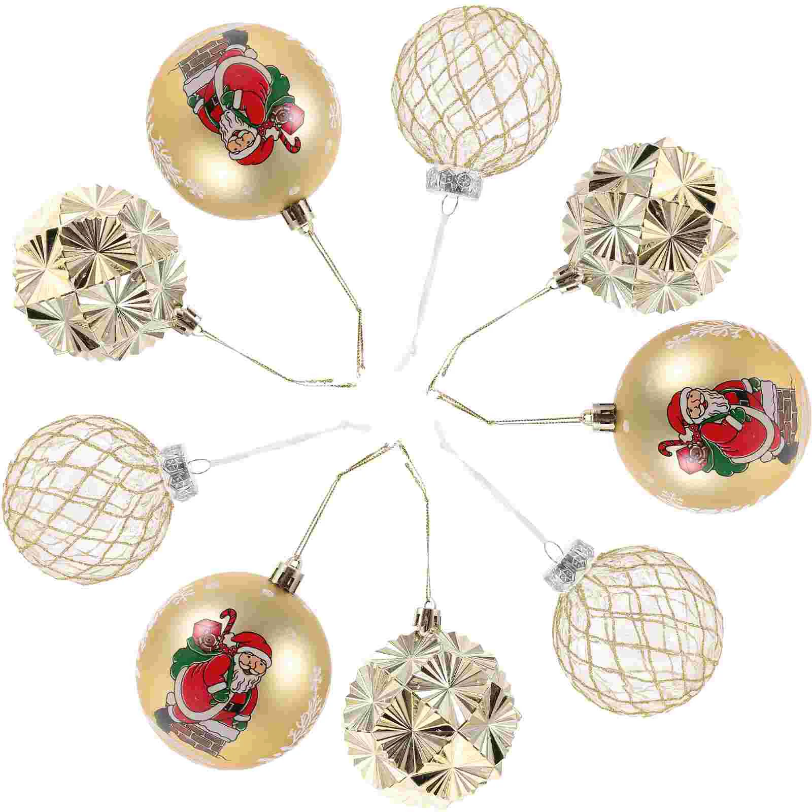 

Decor Xmas Balls Ornaments Christmas Decoration Boxed Hanging Tree Colored Plastic