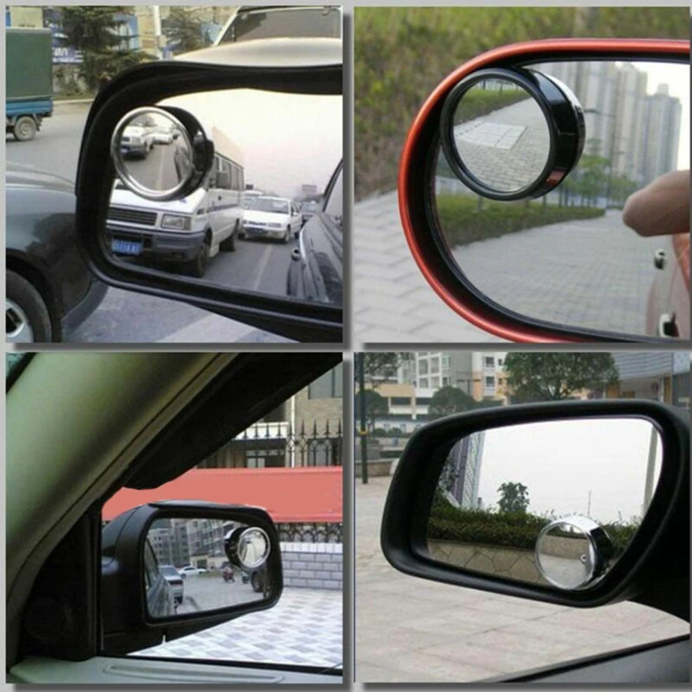 

Replacement Rearview Mirror Set 2Pcs Convex Wide Angle Auto Exterior Parts Adjustable Blind Spot Durable Portable