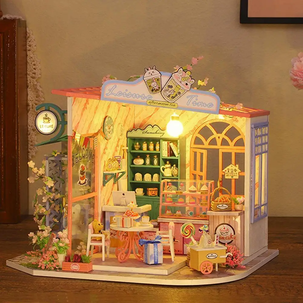 

Diy Dollhouse Kit Wooden Dolls Houses Miniature Dollhouse Furniture Kit With Led Toys For Children Christmas Gift K1u1