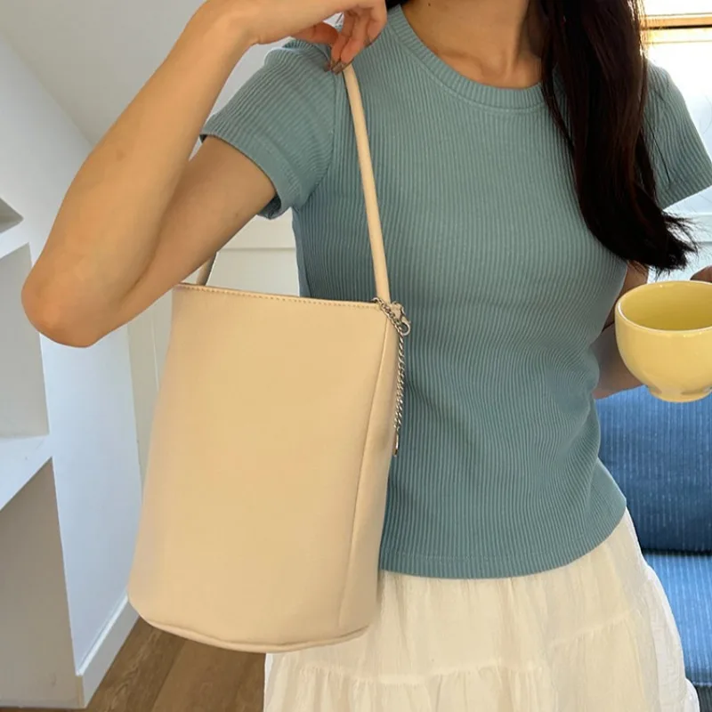 MBTI модная женская сумка через плечо простая черная повседневная сумка-мешок из