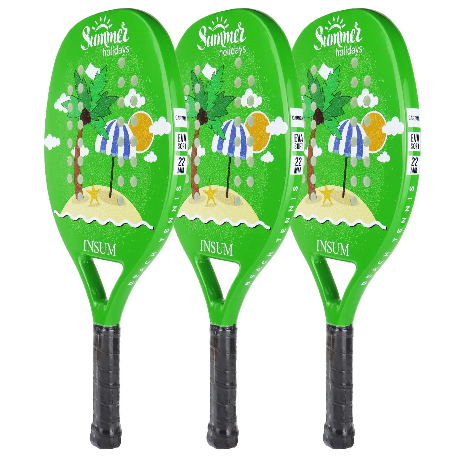 

INSUM Carbon Beach Tennis Racket Paddle Tenis Padle Summer Holiday Green
