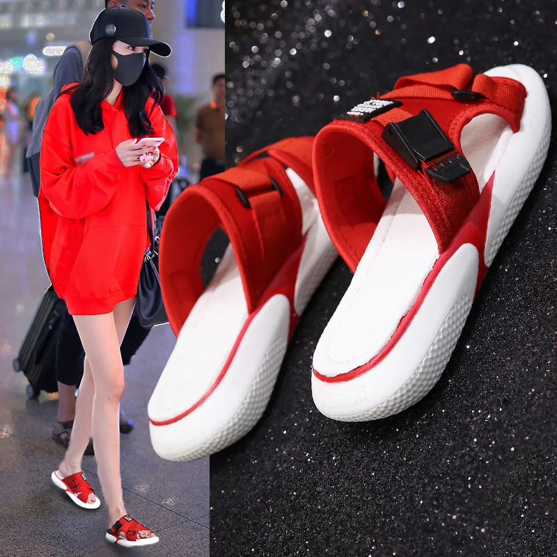 

Slippers Women's Spring fashiong 2022 New Thick-soled Casual Fashion Comfortable Net Red Pregnant Women Beach Shoes