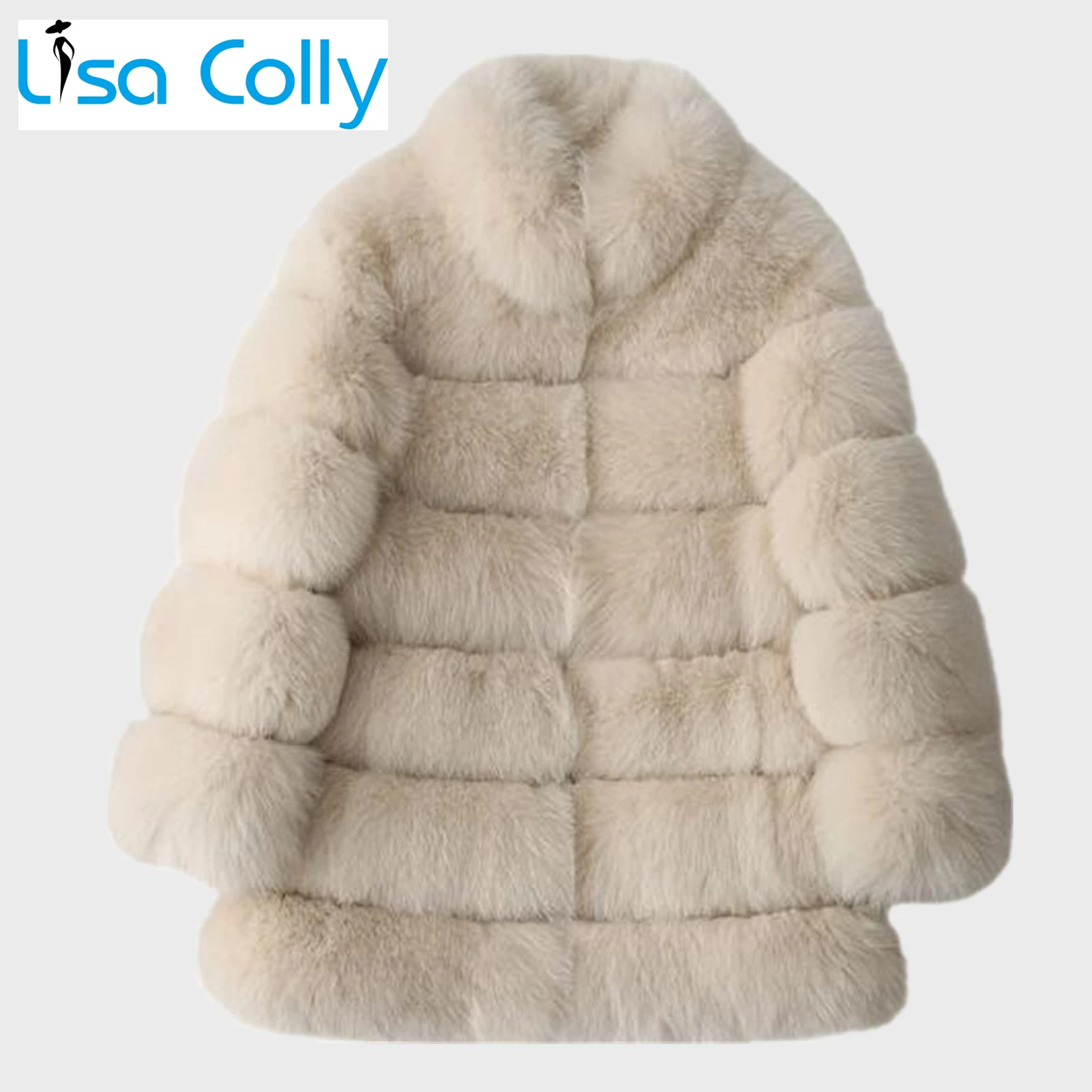 Women's Winter Long Sleeve Collar High Imitation Faux Fur Coats Jackets Fur Coat Overcoat Thick Warm Fox Fur Coat Outwear