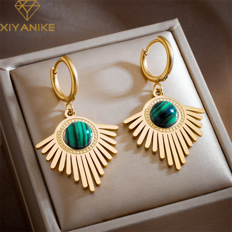 

XIYANIKE 316L Stainless Steel Earrings for Women Irregular Gold Color Pendant Exquisite Temperament Trendy Design Jewelry Серьги