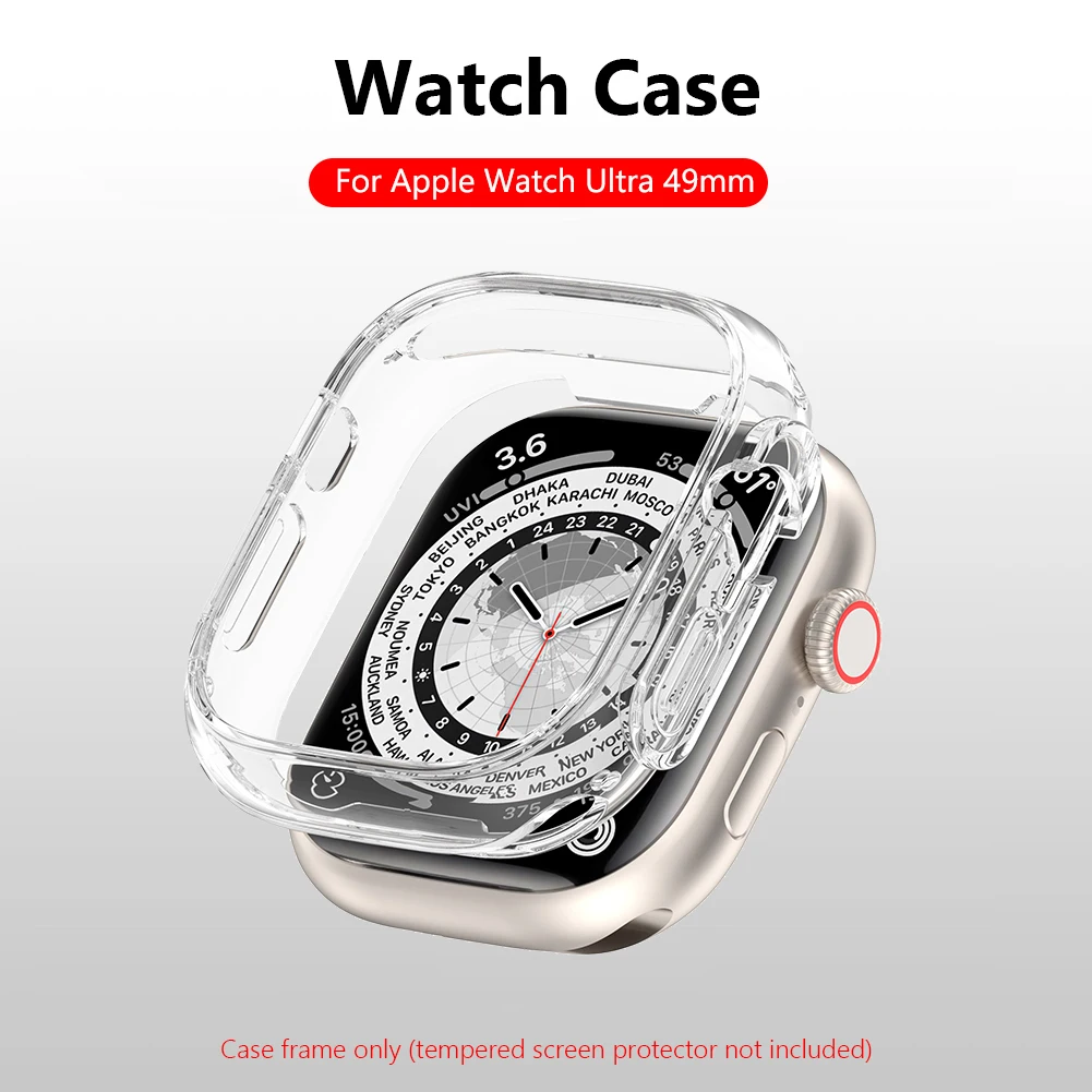 

Чехол для часов Apple Watch Ultra 49 мм, жесткий защитный чехол из поликарбоната, полый корпус, бампер для iWatch Apple Watch Ultra 49 мм