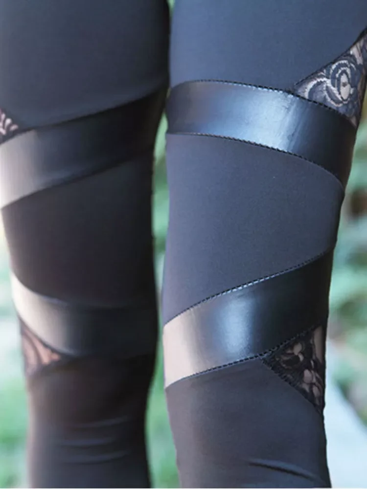 

Legins Sexy 2021 Spring Autumn Leather Workout Leggings Hot Charming Warm PU Leggins Skinny Stretch Splicing Pants
