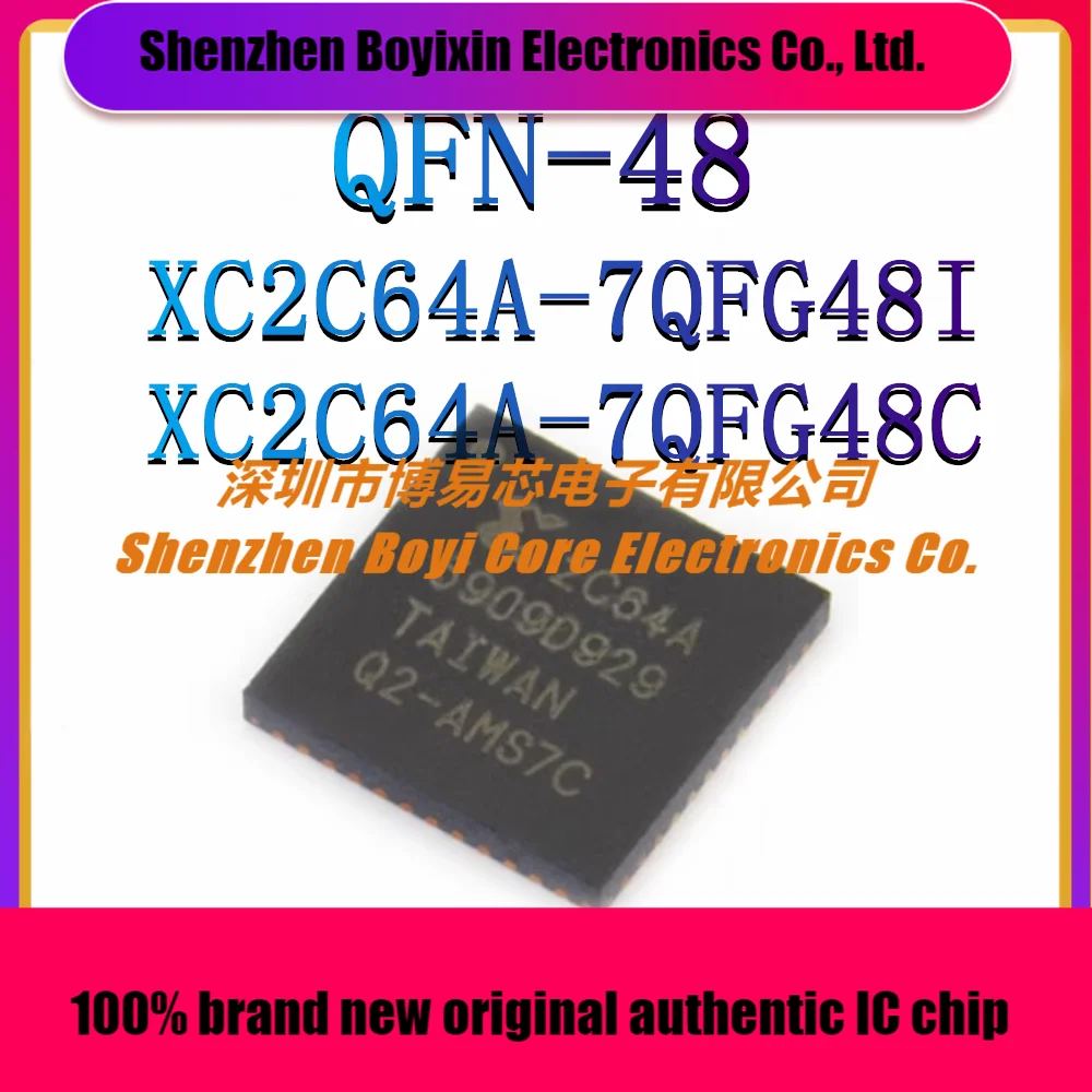 

XC2C64A-7QFG48C XC2C64A-7QFG48I Package: QFN-48 Programmable Logic Device (CPLD/FPGA) IC Chip
