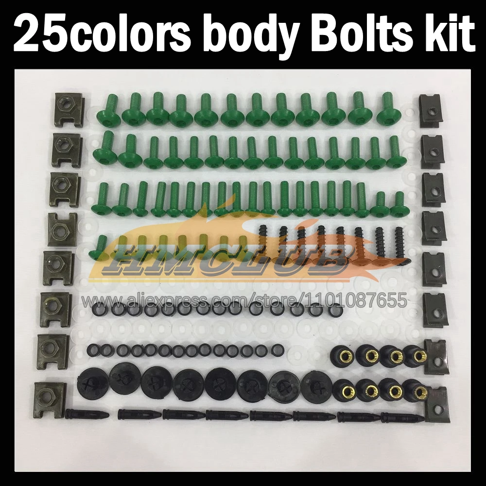 

268ps Full Screws Kit Body bolt For KAWASAKI NINJA ZXR400 ZXR-400 ZXR 400 1991 1992 1993 1994 1995 1996 Fairing bolts screw NutS