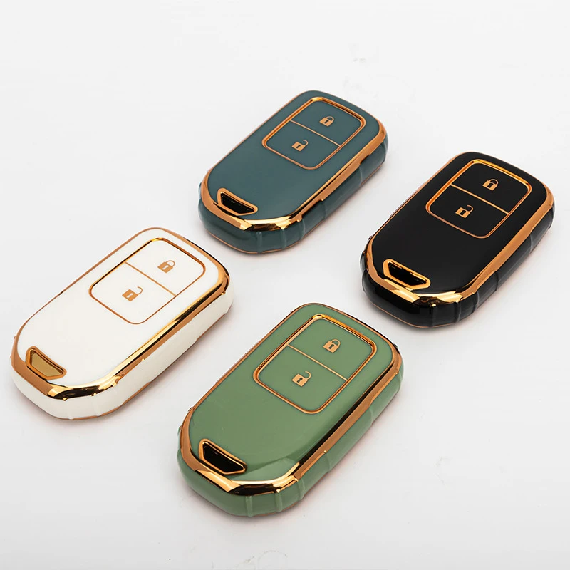 

1PCS TPU Car Key Case Cover Shell Fob Remote Key Protector Holder Bag For Honda Fit Civic Accord XRV Crown Jade CRV VEZEL