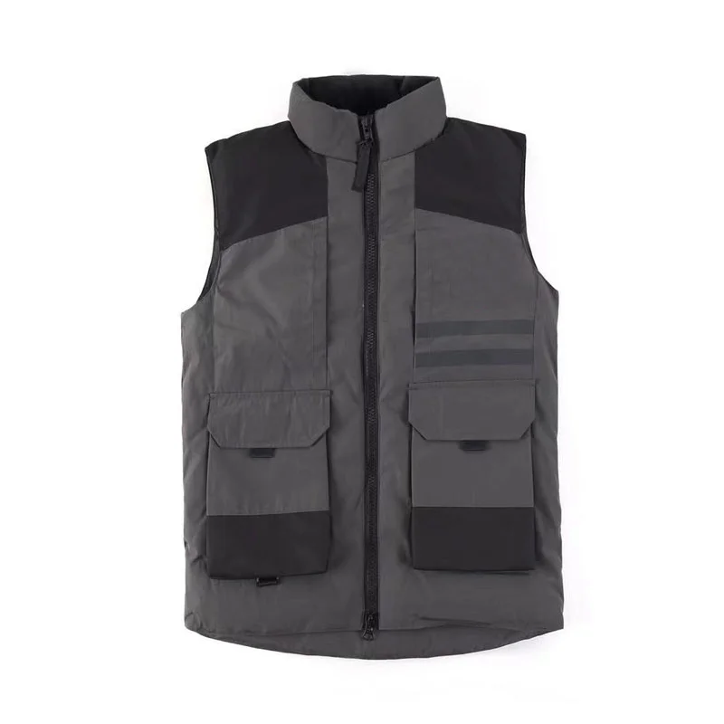 

Reflective Line Effect Hot Winter Spring Men Canadian Duncan Parka Goose Down Vest Jacket Warm Coat Colors