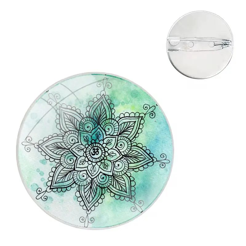 Шпилька значок дневной индийский узор мандала