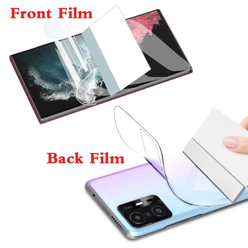 4Pcs Soft Hydrogel Film For Xiaomi Mi 10 10S 10T 11T 11 Ultra 12 Lite 12X 12S 12T 13 Pro Screen Protector Full Cover Not Glass