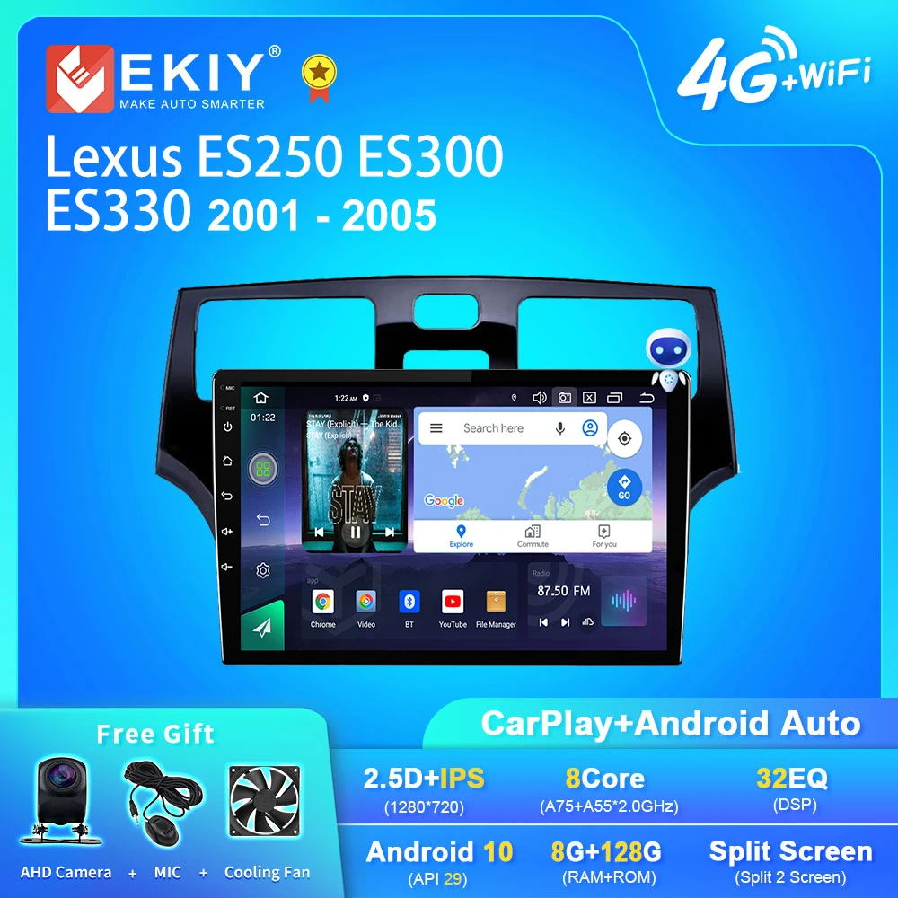 

EKIY Q7 Android 10 для Lexus ES250 ES300 ES330 2001-2005 Автомобильный радиоприемник Navi GPS Мультимедиа Видео Стерео Авторадио Carplay № 2 Din