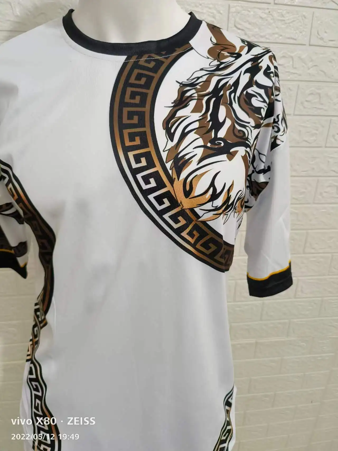 Summer men's crew neck short sleeve T-shirt + Shorts Roaring Lion Head 3d printed pattern Fashion casual loose T-shirt set Sport