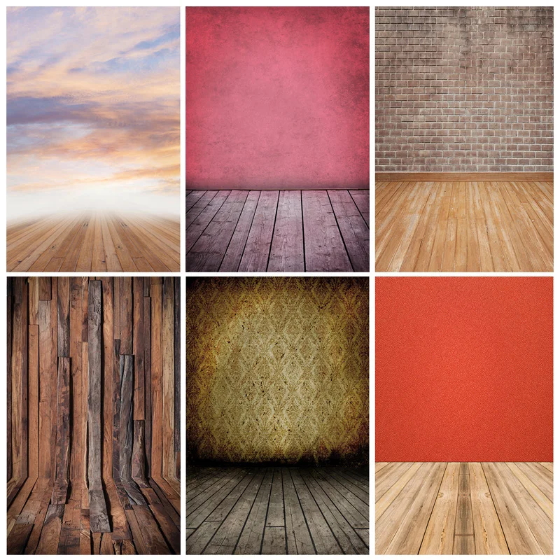 

SHENGYONGBAO Wood Board Background For Photography Wooden Plank Floor Newborn Baby Backdrops Photocall Photo Studio 21809OBU-08