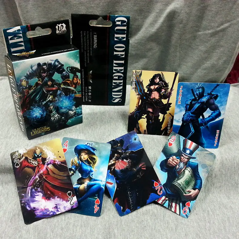 

LOL аниме мультфильм карты Косплей доска Лига Легенд покер игрушка с коробкой камадо незуко Детские карты коллекция карточные игры