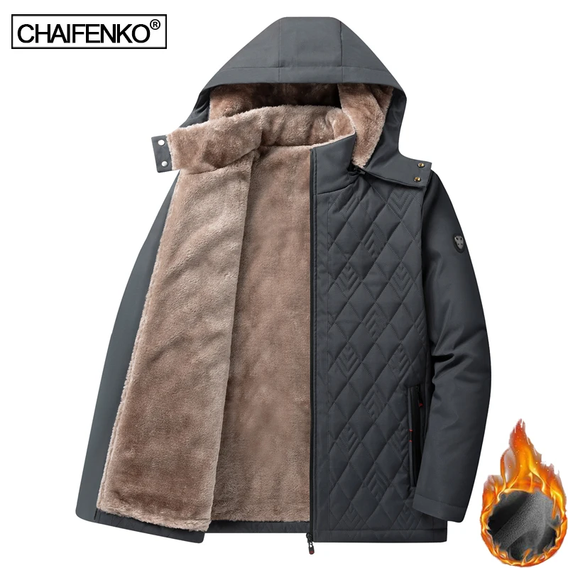 

Мужская Зимняя Повседневная теплая Толстая флисовая парка со съемным капюшоном, парка, Мужская Осенняя модная ветрозащитная парка для мужчин, 5XL