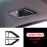 for bmw 3series e46 1998 2005 real carbon fiber rear seat top roof reading light lamp decoration trim cover decal car accessorie