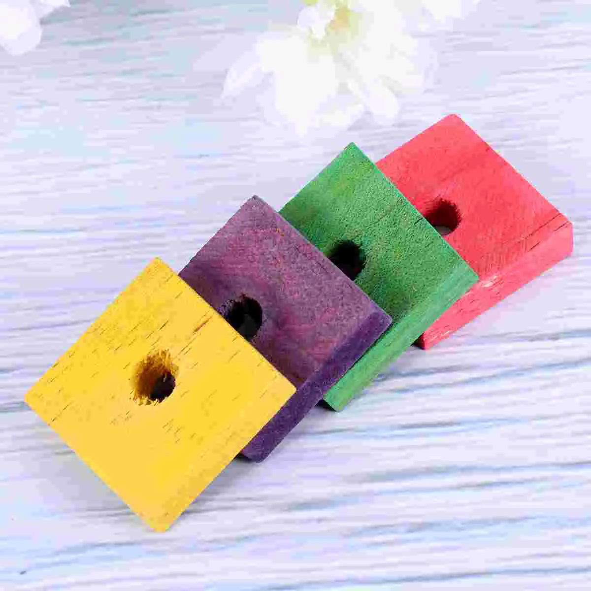 

Parrot Toy Toys Bird Cage Chewing Accessories Blocks Foraging Wood Bitechew Wooden Birds Chicken Biting Hanging Block Swing