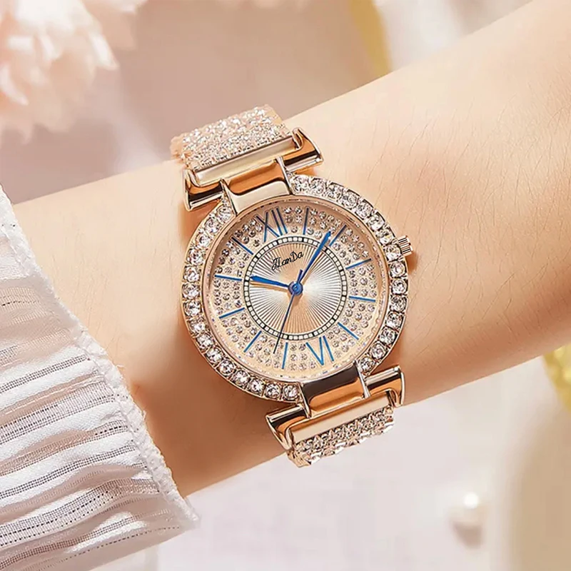 JLANDA New Fashion Elegance Ladies With Diamond Luxury Quartz Watch Stainless Steel Strap Waterproof Watches Relogio Feminino