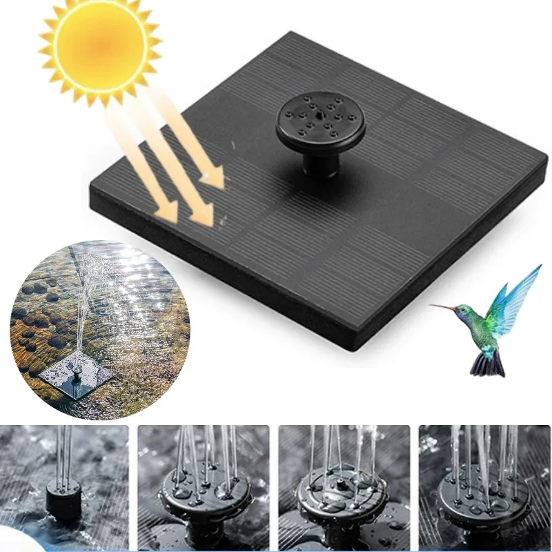 

10/11CM Solar Fountain Garden Decoration Outdoor Square Water Fountain Bird Bath Pond Solar Pump Creative Floating Fontaine