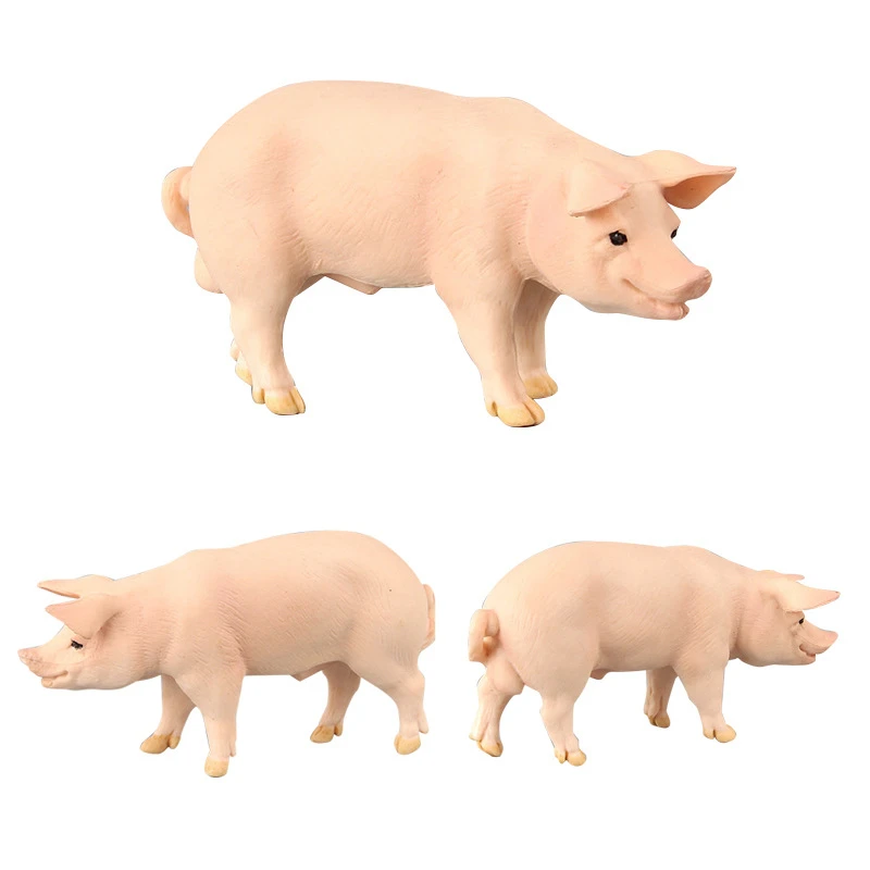 Имитация животных модель игрушки наборы свинья пластиковые фигурки обучающие