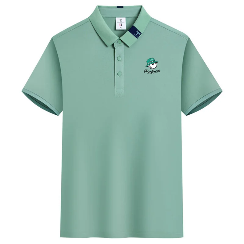 

Men's short sleeved golf jersey, quick drying business polo, marble, summer, 2023