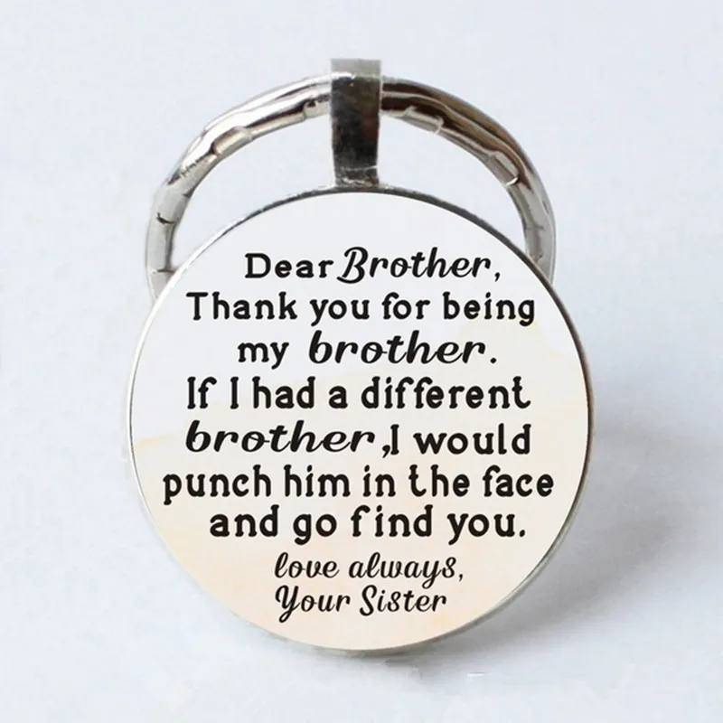 

Дорогой брат, спасибо за то, что вы мой брат... брелок-подарок брату-забавный подарок брату