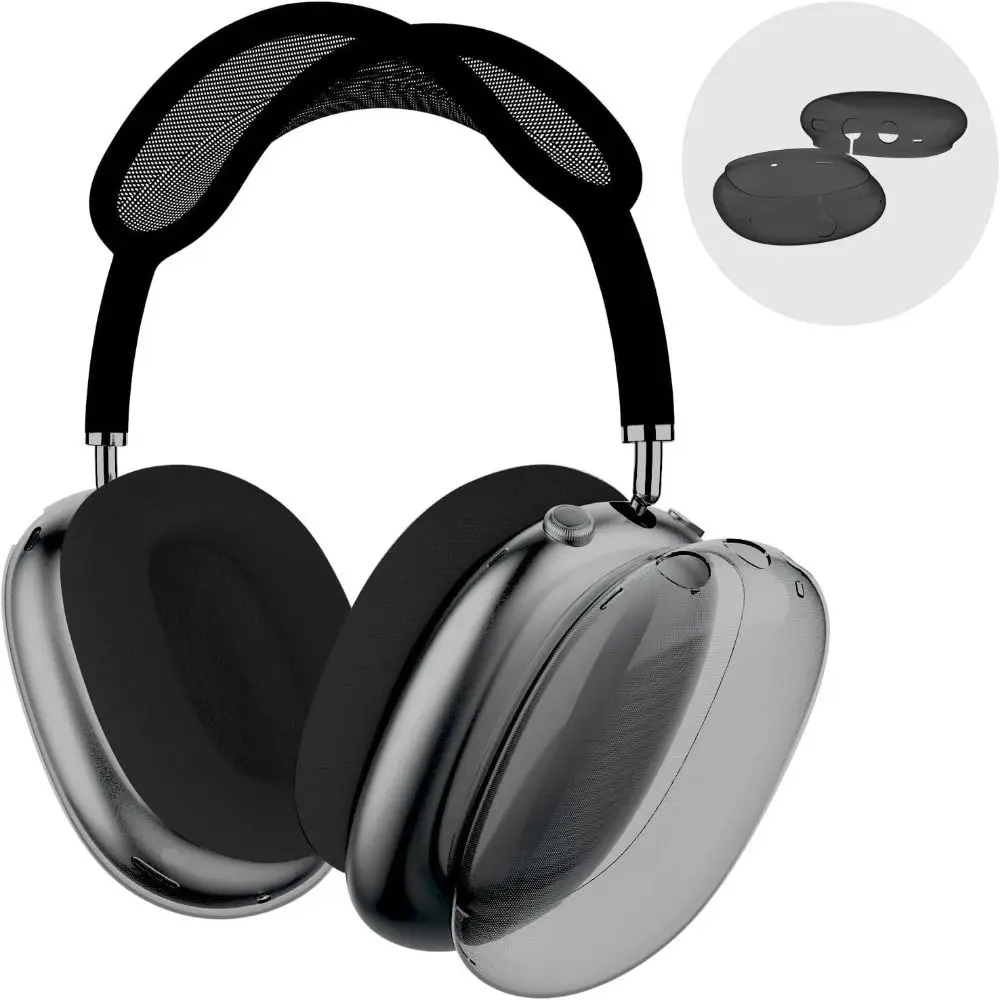 Прозрачный защитный чехол для AirPods Max 3D Блестящий наушников Apple с защитой от