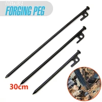 4pc pack 40cm multiuse heavy duty steel tent stakes tarp pegs camping stakes for outdoor camping canopy and tarp