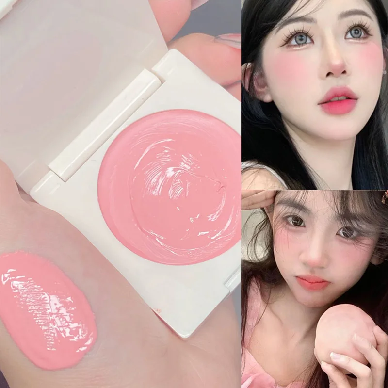 

Face Blusher Cream Matte Natural Purple Pink Cheek Tint Brighten Face Waterproof Lasting Blush Face Contouring Rouge Cosmetics