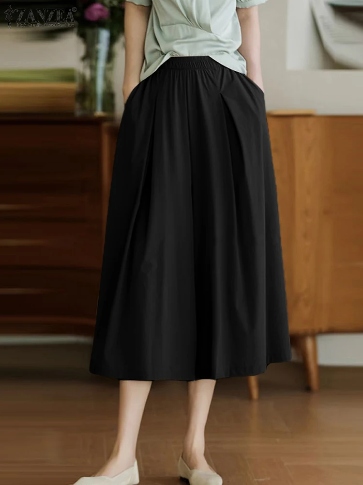 Женские Капри ZANZEA модные однотонные плиссированные брюки летние мешковатые с