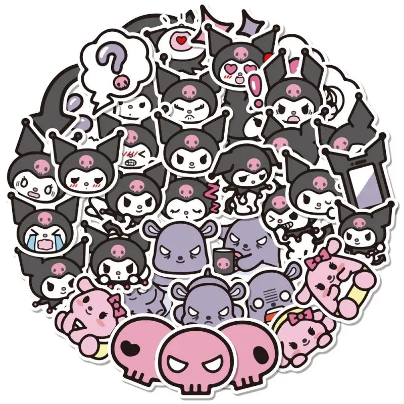 

32-40 шт./компл. Sanrioed Kuromi милые канцелярские принадлежности Декоративные наклейки аниме мультяшный узор девочка кавайные игрушки подарки
