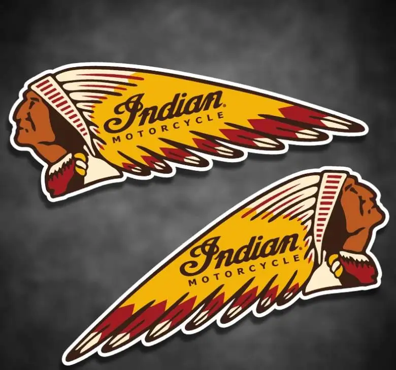 2 шт. индийский значок наклейка на бак мотоцикла с мотором и маслом виниловая