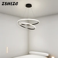 modern led chandeliers for dining room living room kitchen hanging pendant lighting fixture home indoor lustre ac 110 220v black
