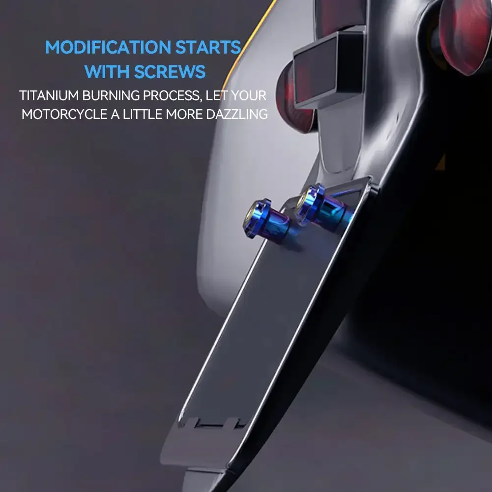 1 шт. винтовая крышка номерного знака мотоцикла с ЧПУ M5/M6 горящая титановая