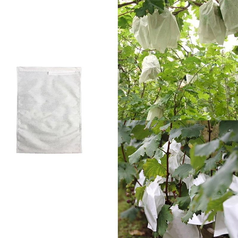 

100Pcs Grape Protection Bags For Fruit Vegetable Grapes Mesh Bag Against Insect Pouch Waterproof Pest Control Antibird