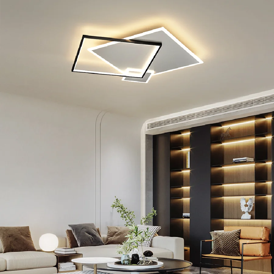 

Square DIY ceiling Chandeliers for Living Room Bedroom Study Room nordic Modern chandelier 110V 220V led lights Free Shipping