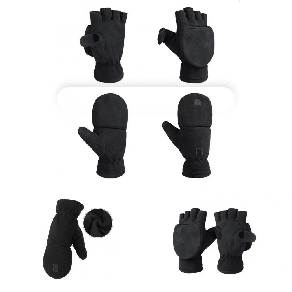 

Heat Insulation Unisex Convertible Mittens Warm Winter Gloves for Cycling Photography