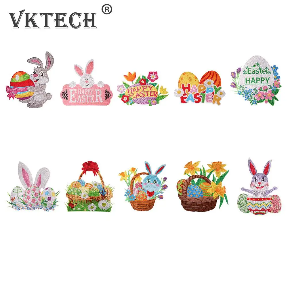 

5D «сделай сам», алмазная вышивка, Пасхальная Наклейка на стену, мозаика, вышивка крестиком, стразы, картины для окна, наклейка на стену