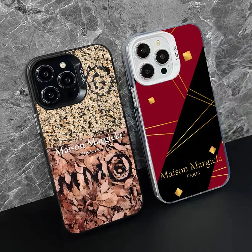 Mobile M-Margiela Phone Case for iPhone 16 15 14 13 12 11 X XR XS 8 7 Pro Max Plus Colored Translucent Smartphone Cellphones