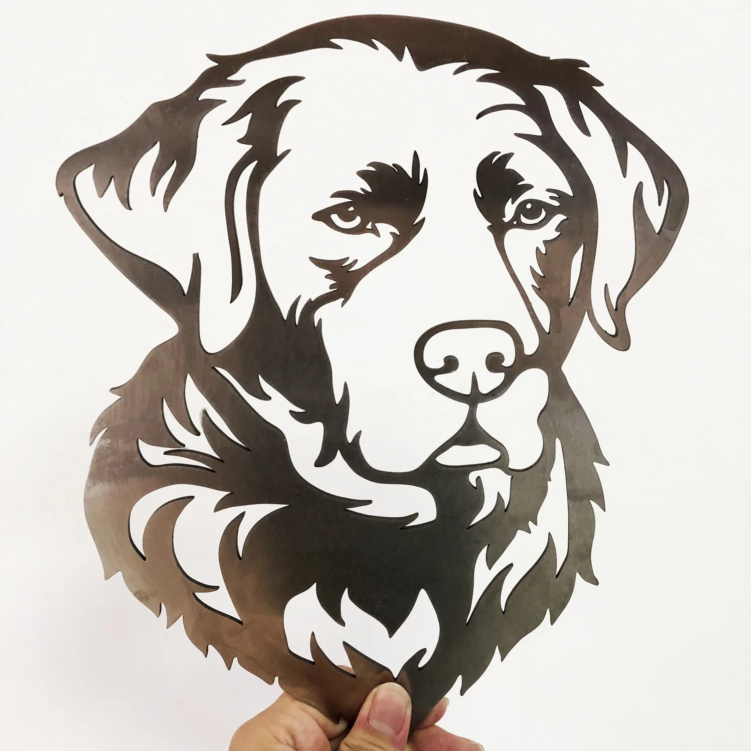 

Металлическая собака Лабрадор силуэт для стены забор двор наружные садовые украшения кованая железная скульптура домашний орнамент