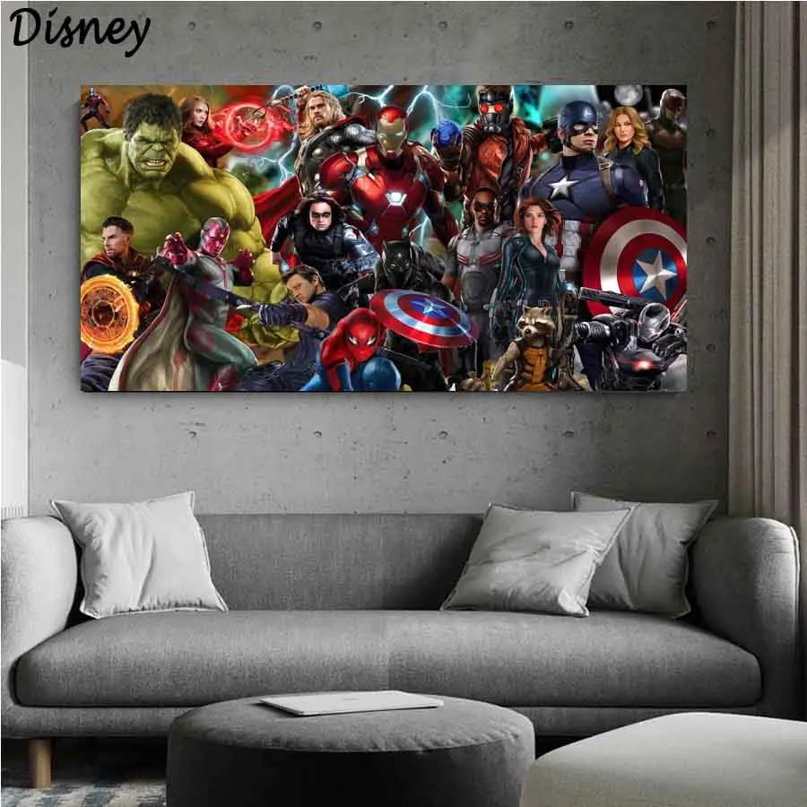 

Алмазная 5D картина «сделай сам» Disney, постер фильма Marvel «мстители», вышивка крестиком, мозаика, домашний декор, подарок