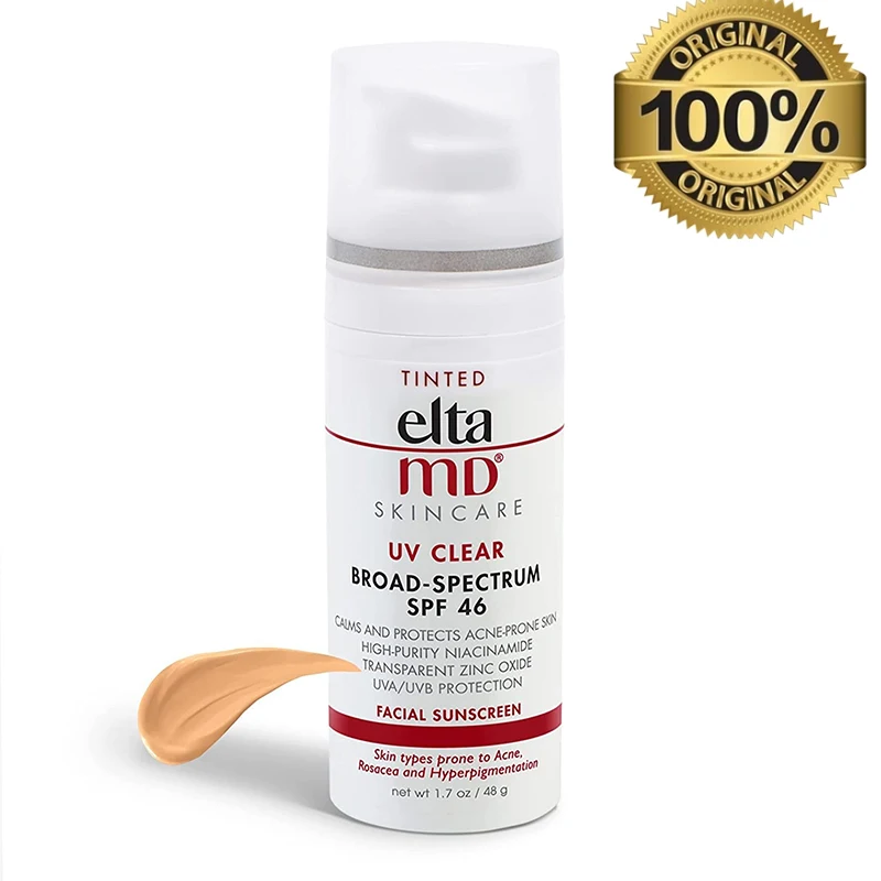 

1/2/3PCS Elta MD UV SPF46 Tinted Face Sunscreen Tinted Broad-Spectrum Face Sunscreen Isolation Primer for Sensitive Skin