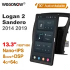 Автомагнитола Ownice, мультимедийный проигрыватель с возможностью поворота на 1920*1080, 13,3 дюйма, Android 10,0, для Renault Logan 2, Sandero 2014, 2019