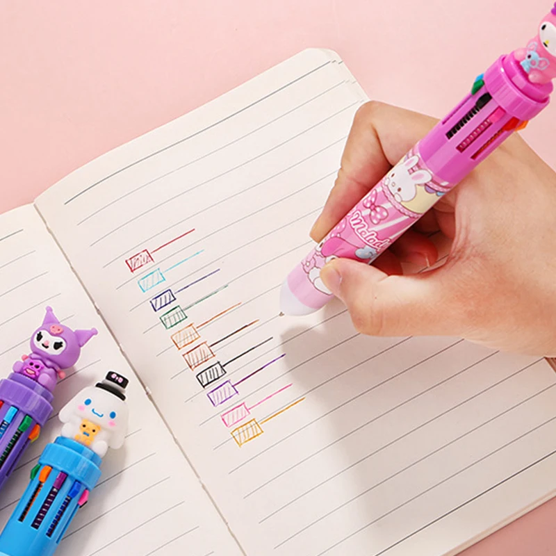 Шариковая ручка с рисунком из аниме Sanrio Kuromi Hello Kitty мультяшная мелодия 10 цветов 0 7