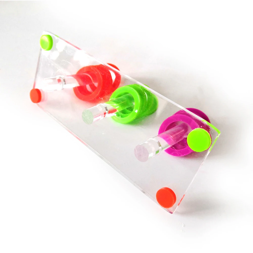 

Educational Color Separate Interactive Funny Bird Ring Pet Acrylic Intelligence Home Training Parrot Toy Set Development Small