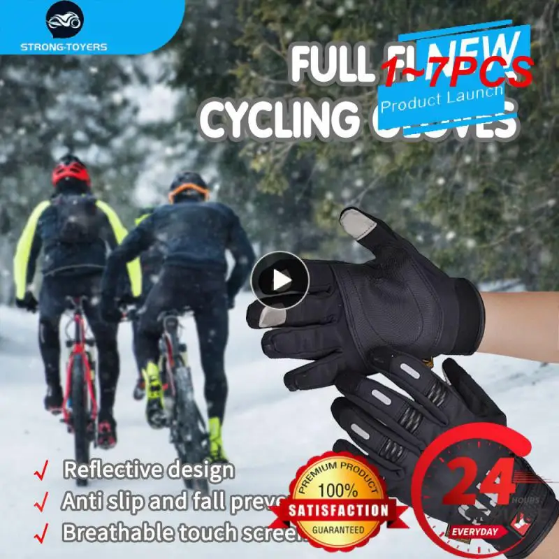 

1~7PCS Winter Full Finger Motorcycle Gloves Waterproof Gant Moto Keep Warm Men Moto Gloves Touch Screen Guantes Motorbike Riding