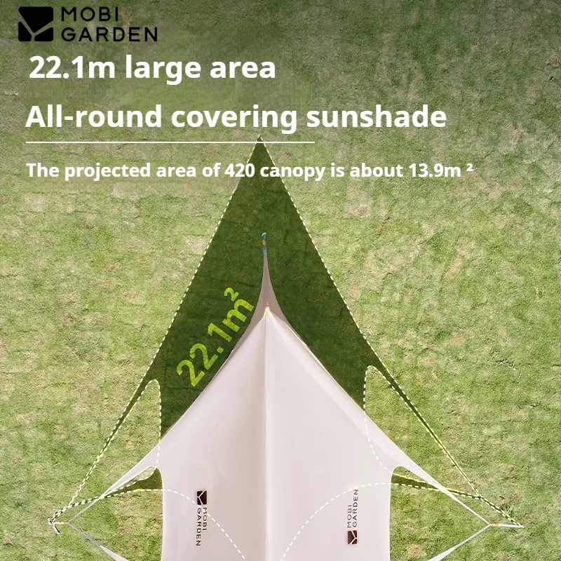 MOBI GARDEN/тент-бабочка для кемпинга на улице большое пространство Солнцезащитный
