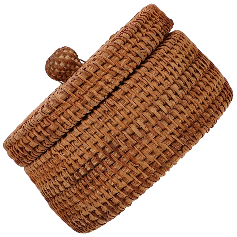 

Household Woven Multipurpose Basket With Lid Decorative Storageeses Lidded Basket With Lid Decorative Storageeses Round Rattan